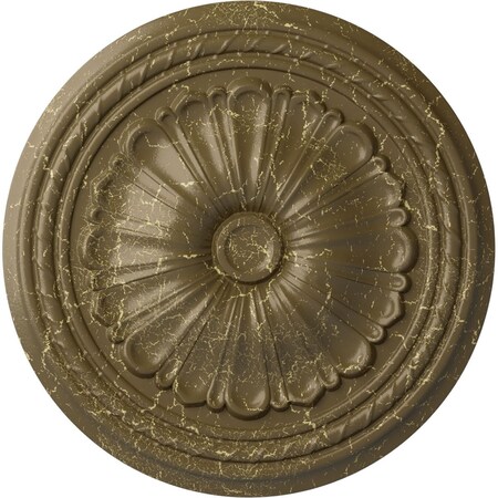 Ekena Millwork Alexa Ceiling Medallion (Fits Canopies up to 2 7/8"), 20 1/2"OD x 1 7/8"P, Mississippi Mud Crackle CM20ALMMC